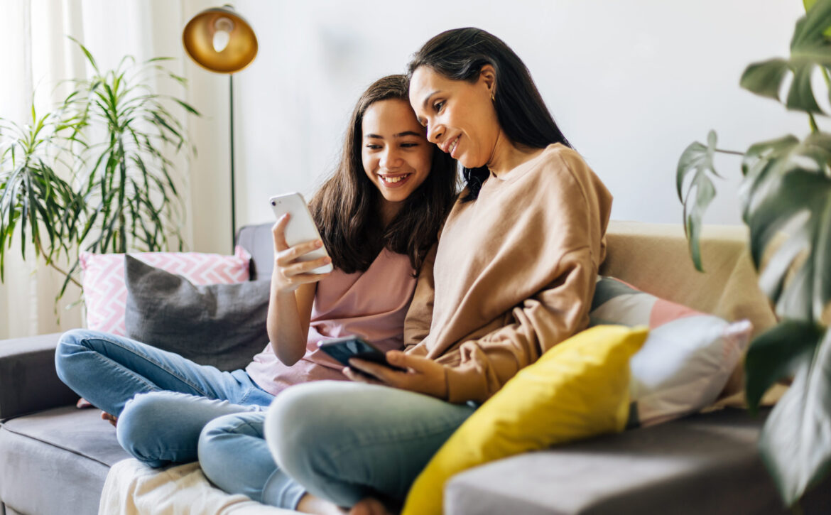 Single Parenthood. Mother And Daughter Spending Time Together At Home.