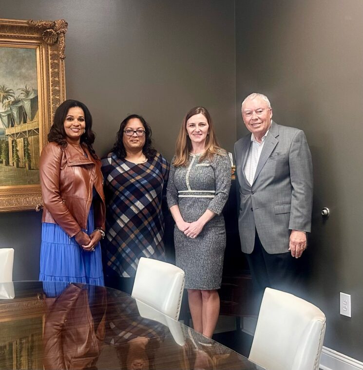 Photo: Darkness to Light Board and Staff Meet with Representation Wetmore (Pictured Left to Right: Board Member Lena McIlwain, CEO Rhonda Newton, Representative Elizabeth "Spencer" Wetmore (D-115), Board Member Herb Jansen)