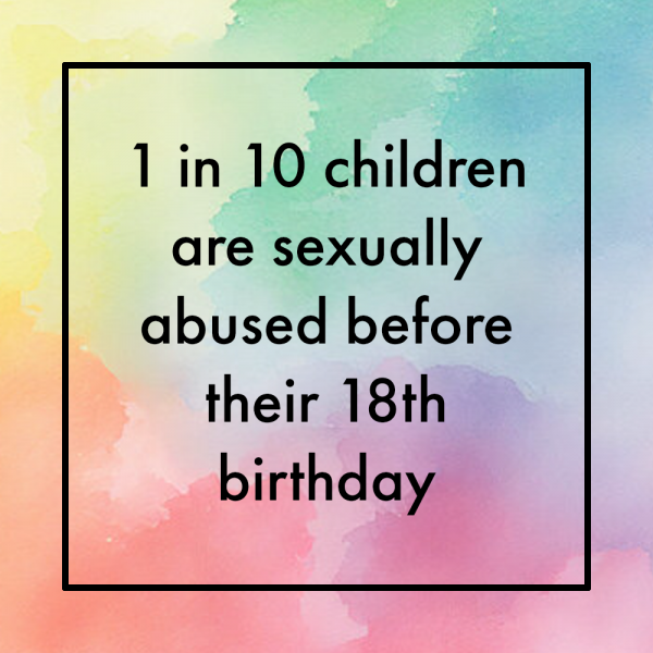 1 in 10 children are sexual abused before their 18th birthday