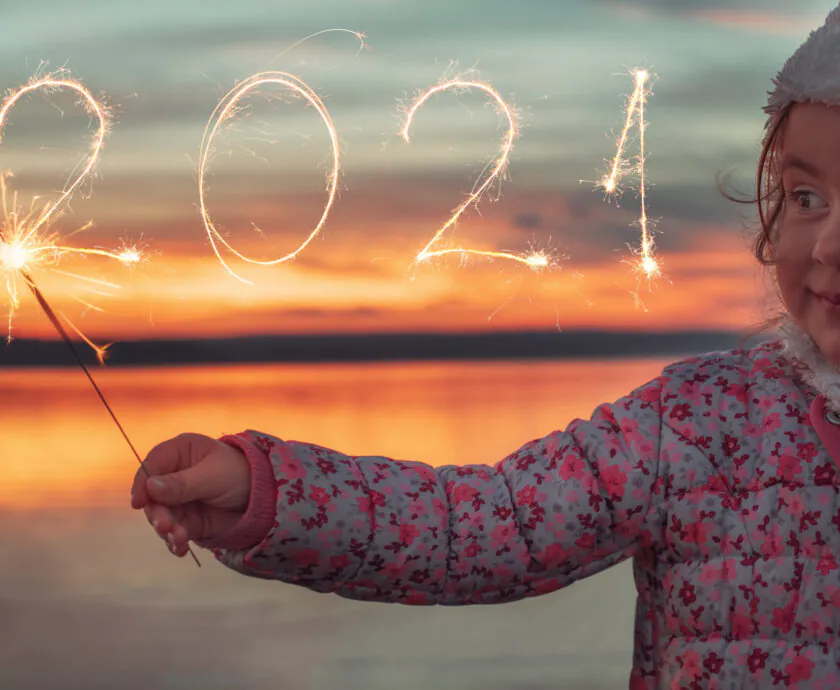 2021 Written With Sparkler By Little Girl
