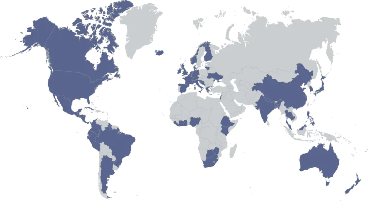 Map Showing New Training Initiatives
